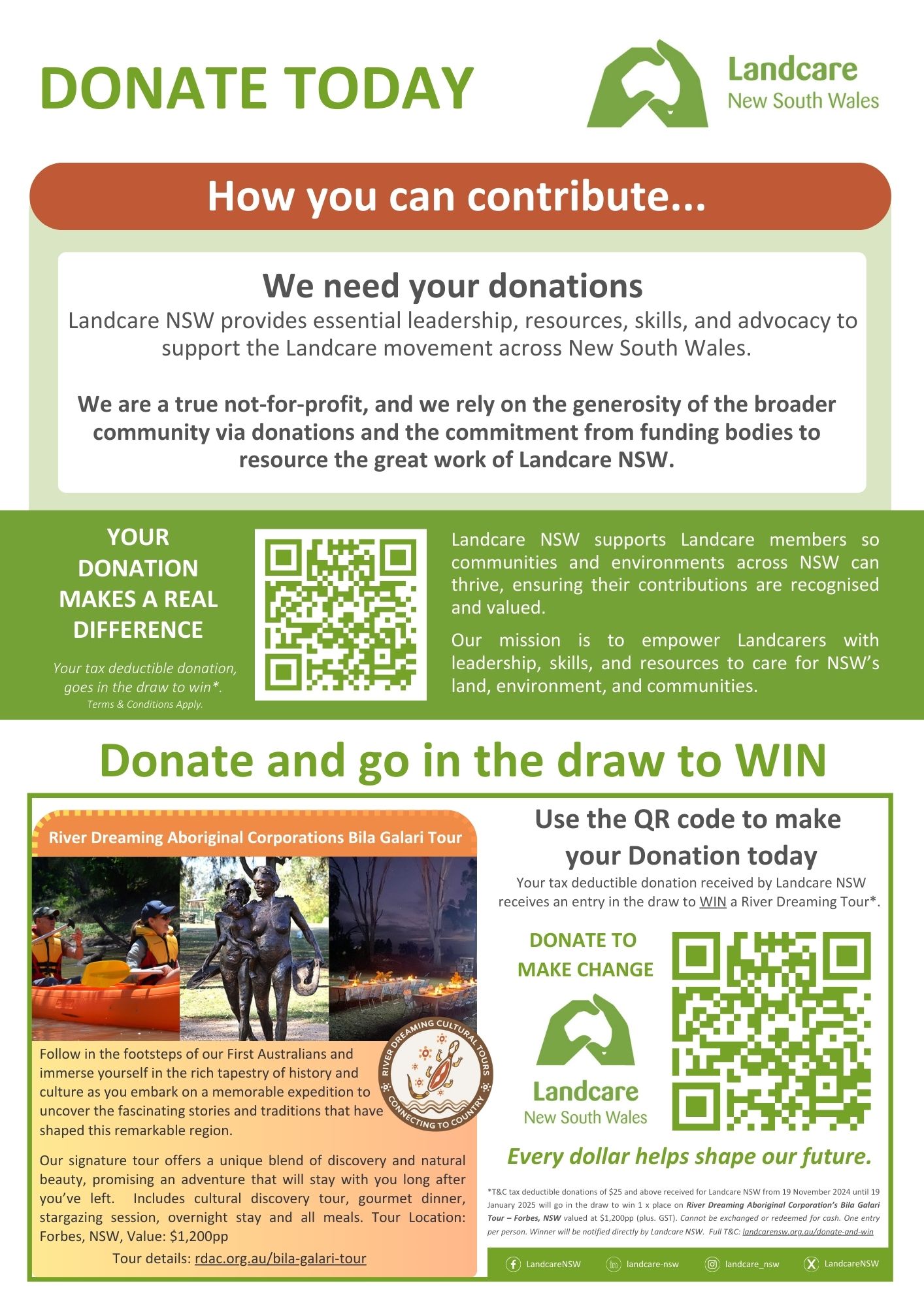 Donate and Win flyer